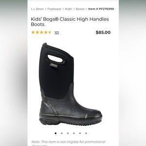 Kids classic high handle Bogs in excellent condition